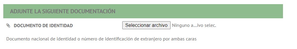 Añadir una documento al formulario de inscipción